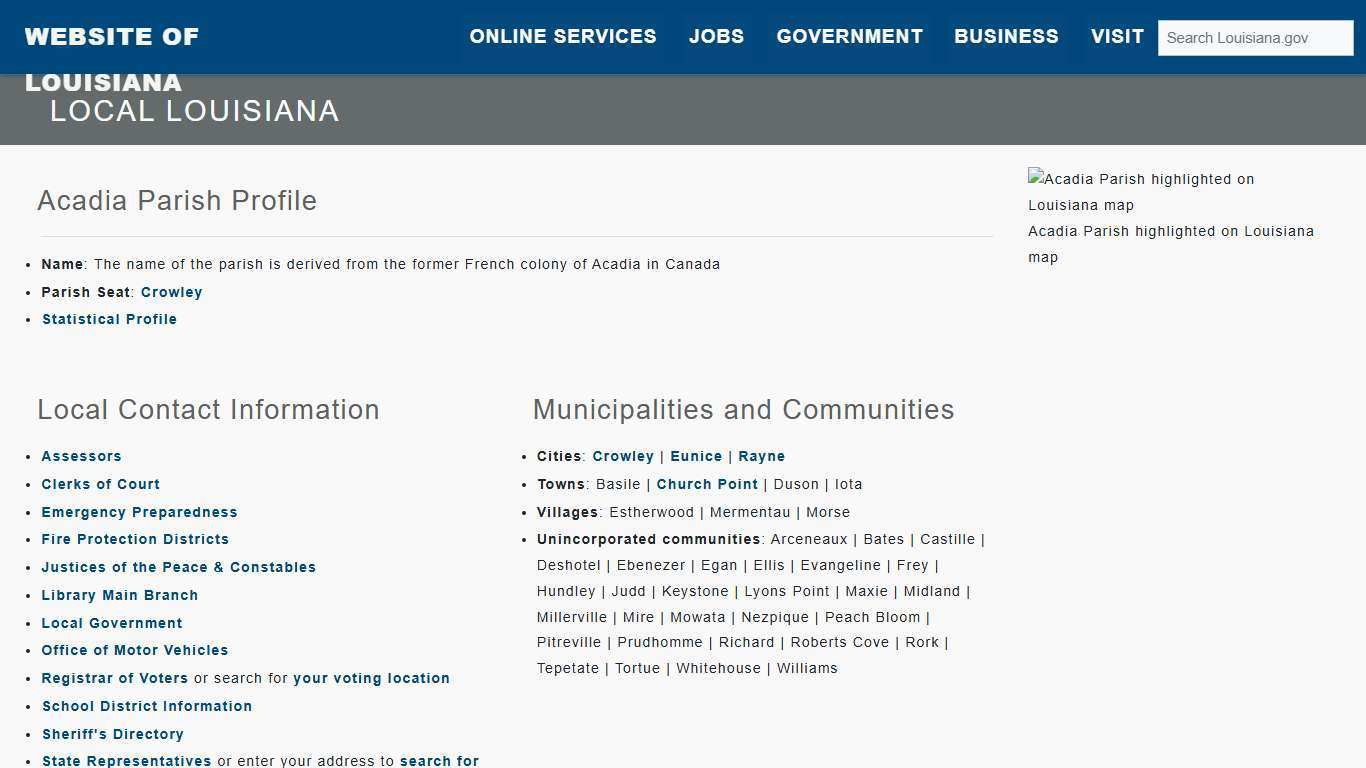 Acadia Parish - The official website of Louisiana